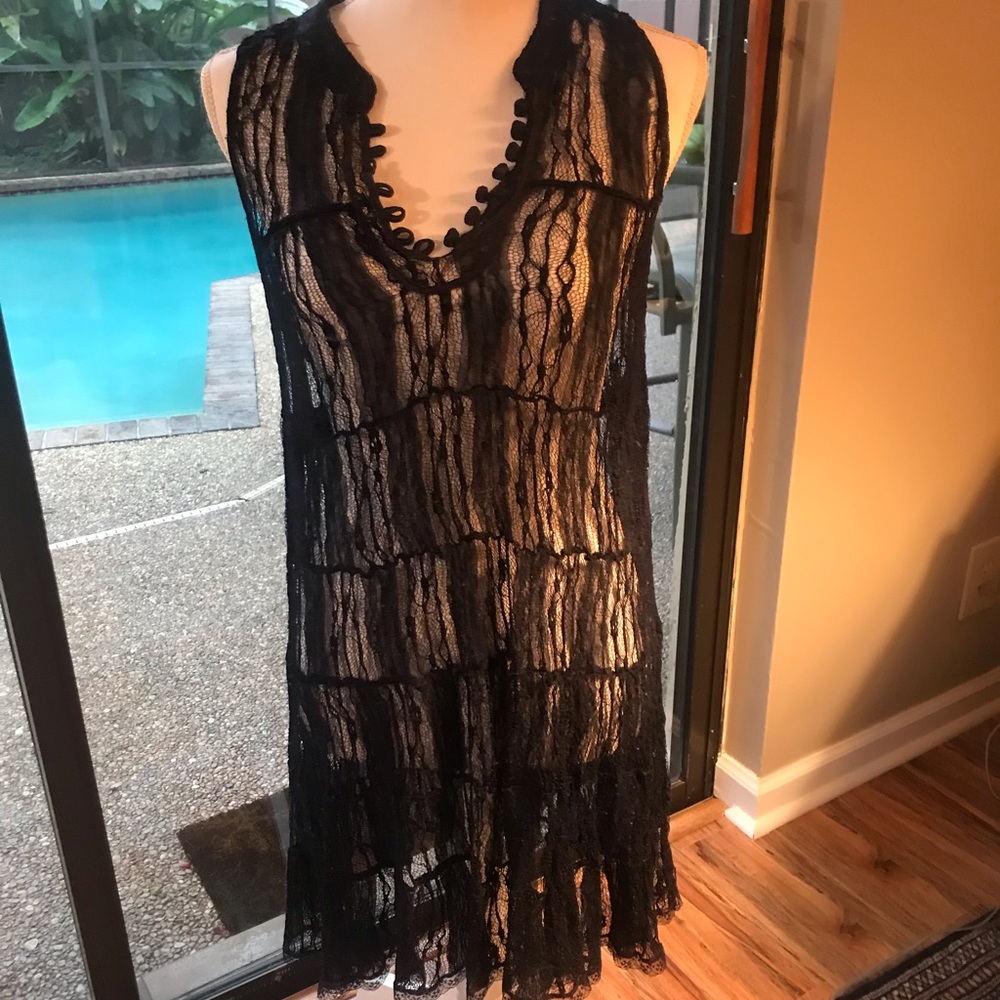 Free People Navy lace dress